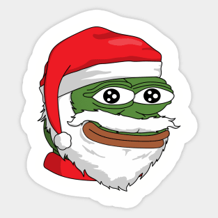 Santa Pepe FeelsOkayMan Sticker